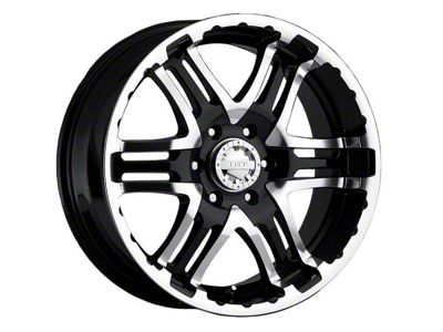 Gear Off-Road Double Pump Gloss Black Machined 6-Lug Wheel; 18x9; 10mm Offset (07-14 Yukon)