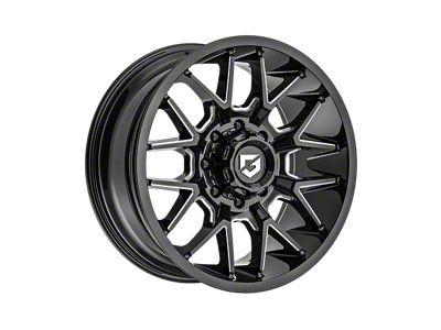 Gear Off-Road 768 Gloss Black Milled 8-Lug Wheel; 20x9; 18mm Offset (11-16 F-250 Super Duty)