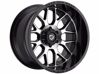 Gear Off-Road Raid Gloss Black Machined 8-Lug Wheel; 20x10; -12mm Offset (11-16 F-250 Super Duty)