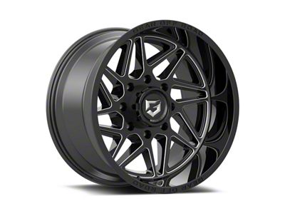 Gear Off-Road Ratio Gloss Black Milled 8-Lug Wheel; 20x12; -44mm Offset (11-16 F-250 Super Duty)