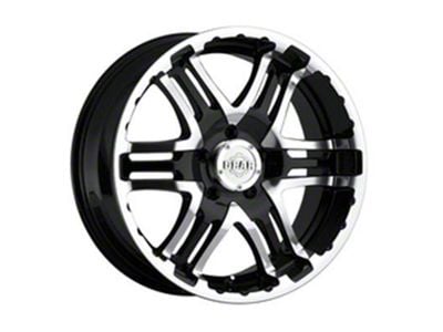 Gear Off-Road Double Pump Gloss Black Machined 6-Lug Wheel; 20x9; 30mm Offset (14-18 Sierra 1500)