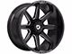 Gear Off-Road Ridge Gloss Black Milled 6-Lug Wheel; 18x9; 18mm Offset (14-18 Sierra 1500)