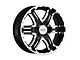 Gear Off-Road Double Pump Gloss Black Machined 6-Lug Wheel; 18x9; 10mm Offset (14-18 Silverado 1500)