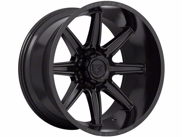 Gear Off-Road Ridge Gloss Black 6-Lug Wheel; 20x9; 18mm Offset (14-18 Silverado 1500)