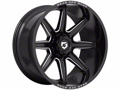 Gear Off-Road Ridge Gloss Black Milled 6-Lug Wheel; 20x9; 18mm Offset (15-20 F-150)