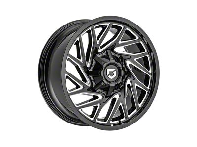 Gear Off-Road 769 Gloss Black Milled 8-Lug Wheel; 20x9; 18mm Offset (15-19 Sierra 2500 HD)