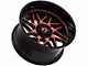 Gear Off-Road Ratio Gloss Black Machined and Red Tint Face 8-Lug Wheel; 20x10; -19mm Offset (15-19 Sierra 2500 HD)