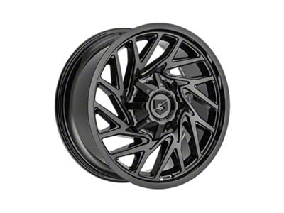 Gear Off-Road 769 Gloss Black 8-Lug Wheel; 20x9; 18mm Offset (15-19 Silverado 3500 HD SRW)