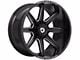 Gear Off-Road Ridge Gloss Black Milled 8-Lug Wheel; 20x9; 18mm Offset (15-19 Silverado 3500 HD SRW)