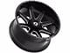 Gear Off-Road Ridge Gloss Black Milled 8-Lug Wheel; 20x9; 18mm Offset (15-19 Silverado 3500 HD SRW)