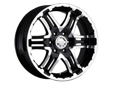 Gear Off-Road Double Pump Gloss Black Machined 6-Lug Wheel; 20x9; 30mm Offset (15-20 Tahoe)