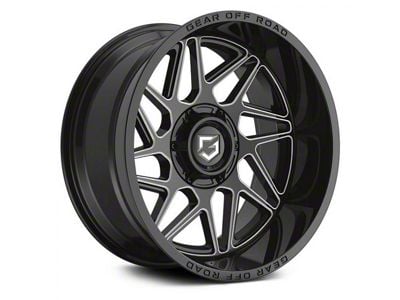 Gear Off-Road Ratio Gloss Black Milled 6-Lug Wheel; 20x12; -44mm Offset (15-20 Yukon)