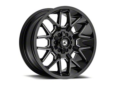 Gear Off-Road 768 Gloss Black Milled 6-Lug Wheel; 20x10; -19mm Offset (24-25 Ranger)