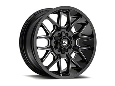 Gear Off-Road 768 Gloss Black Milled 6-Lug Wheel; 20x10; -19mm Offset (23-25 Colorado)