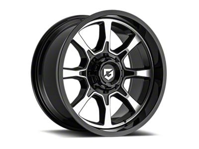 Gear Off-Road 772 Gloss Black Machined 6-Lug Wheel; 20x9; 18mm Offset (23-25 Colorado)