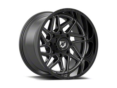 Gear Off-Road Ratio Gloss Black Milled 8-Lug Wheel; 20x12; -44mm Offset (17-22 F-250 Super Duty)