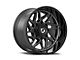 Gear Off-Road Ratio Gloss Black Milled 8-Lug Wheel; 20x12; -44mm Offset (17-22 F-250 Super Duty)