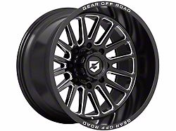 Gear Off-Road Leverage Gloss Black Milled 6-Lug Wheel; 20x10; -19mm Offset (19-25 RAM 1500)