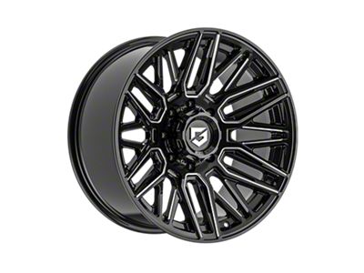 Gear Off-Road 770 Gloss Black Milled 8-Lug Wheel; 20x10; -19mm Offset (20-25 Sierra 2500 HD)