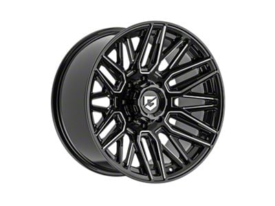 Gear Off-Road 770 Gloss Black Milled 8-Lug Wheel; 20x10; -19mm Offset (20-25 Sierra 3500 HD SRW)