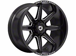 Gear Off-Road Ridge Gloss Black Milled 6-Lug Wheel; 20x10; -19mm Offset (21-24 Yukon)