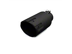 GEM Tubes Hammer Cut Exhaust Tip; 3-Inch; Black (Fits 3-Inch Tailpipe)