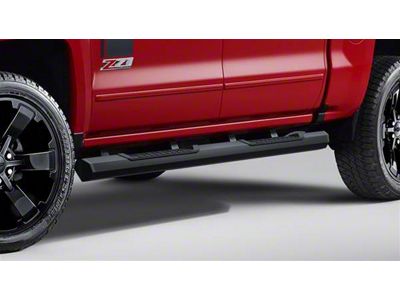 GEM Tubes Octa Series Nerf Side Step Bars; Textured Black (14-18 Sierra 1500 Regular Cab)