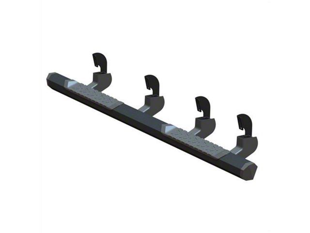 GEM Tubes Octa Series Nerf Side Step Bars; Textured Black (07-14 6.0L Sierra 2500 HD Crew Cab)