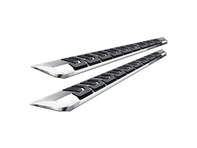 GEM Tubes T3 Series Running Boards; Chrome (20-24 6.6L Gas Sierra 3500 HD Double Cab)