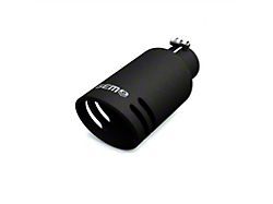 GEM Tubes Silencer Cut Exhaust Tip; 3.50-Inch; Black (Fits 3.50-Inch Tailpipe)