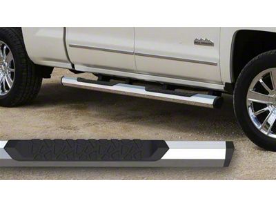 GEM Tubes Octa Series Nerf Side Step Bars; Chrome (15-19 6.0L Silverado 2500 HD Regular Cab)