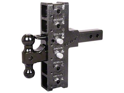 Gen-Y Hitch Mega-Duty 10K Adjustable 2-Inch Receiver Hitch Dual-Ball Mount with Pintle Lock; 7.50-Inch Offset Drop (Universal; Some Adaptation May Be Required)