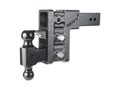 Gen-Y Hitch Mega-Duty 32K Adjustable 2.50-Inch Receiver Hitch Dual-Ball Mount with Pintle Lock; 6-Inch Drop (Universal; Some Adaptation May Be Required)