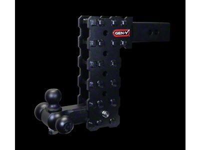 Gen-Y Hitch PHANTOM-X 16K Adjustable 2.50-Inch Receiver Hitch Tri-Ball Mount; 10-Inch Drop (Universal; Some Adaptation May Be Required)