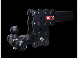 Gen-Y Hitch PHANTOM-X 16K Adjustable 2.50-Inch Receiver Hitch Tri-Ball Mount; 5-Inch Drop (Universal; Some Adaptation May Be Required)