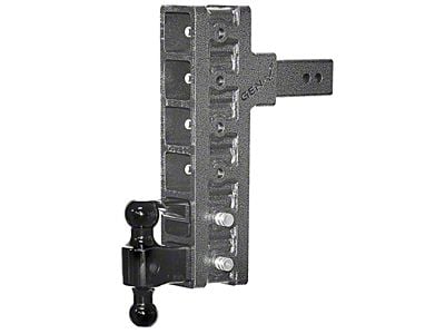 Gen-Y Hitch Mega-Duty 21K Adjustable 2.50-Inch Receiver Hitch Dual-Ball Mount with Pintle Lock; 12-Inch Offset Drop (Universal; Some Adaptation May Be Required)