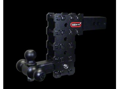 Gen-Y Hitch PHANTOM-X 16K Adjustable 2.50-Inch Receiver Hitch Tri-Ball Mount; 7.50-Inch Drop (Universal; Some Adaptation May Be Required)