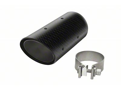 GM Direct Fit Exhaust Tip; 3-Inch; Carbon Fiber (19-24 5.3L Sierra 1500)