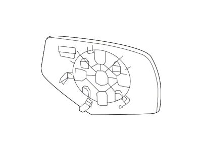 GM Door Mirror Glass; Right; Power; Heated; With LED Signal; Without Spot Mirror; Convex (14-18 Sierra 1500)