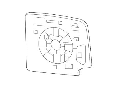 GM Door Mirror Glass; Left Upper; Trailer Tow Type; Power Heated; With Signal Lamps (15-18 Sierra 1500)