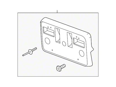 GM License Plate Bracket; Front (19-25 Sierra 1500)