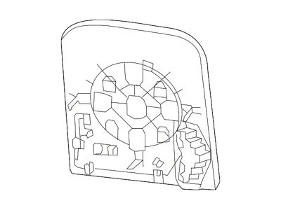 GM Door Mirror Glass; Right; Trailer Tow Type; Manual; Upper; Convex (07-14 Sierra 2500 HD)