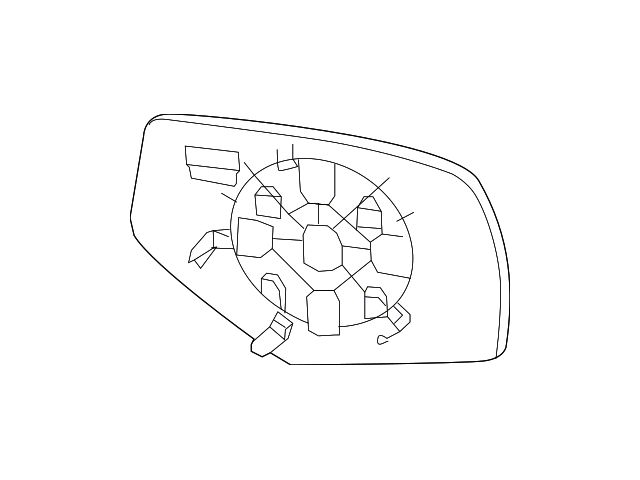 GM Door Mirror Glass; Right; Power; Heated; With LED Signal; Without Spot Mirror; Convex (15-19 Sierra 2500 HD)