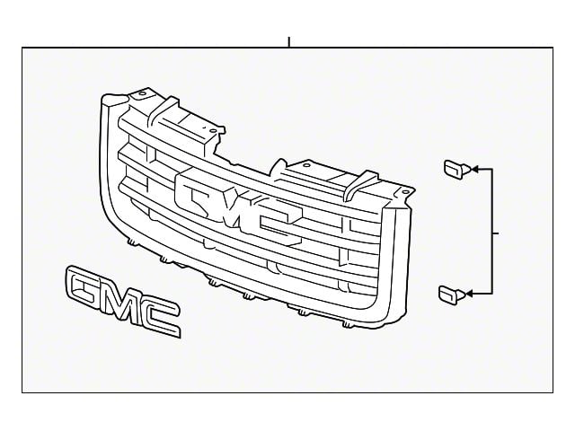 GM Grille; Assembly; Chrome (07-10 Sierra 2500 HD)