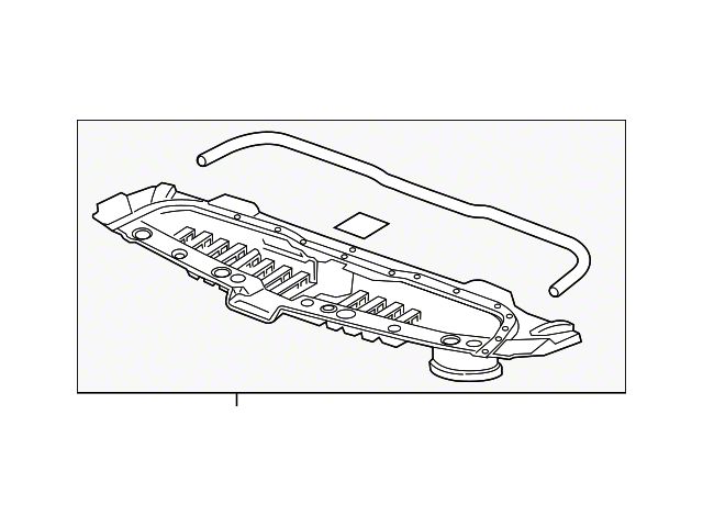 GM Panel Molding; Front; Upper Radiator Cover (19-24 Silverado 1500)