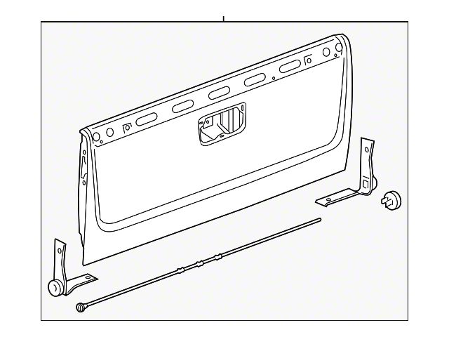 GM Tailgate Panel; With Locking and Rear View Camera; Shell (11-14 Silverado 2500 HD)