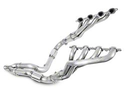 Stainless Works 1-7/8-Inch Headers with Catted Y-Pipe; Factory Connect (07-13 5.3L Sierra 1500)