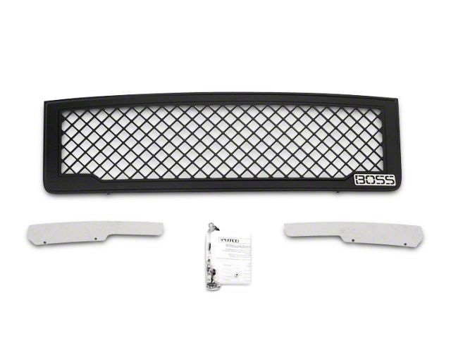 Putco Boss Mesh Upper Grille Insert; Black (07-13 Sierra 1500)