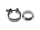 Granatelli Motor Sports 2.50-Inch Mating Flat Flange with V-Band Exhaust Clamp; Stainless Steel (Universal; Some Adaptation May Be Required)