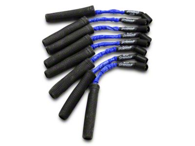 Granatelli Motor Sports High Performance Ignition Wires; High Temp Blue and Black (07-13 4.8L, 5.3L, 6.0L Sierra 1500)